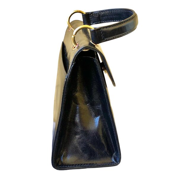 Albert Nipon Vintage 80's Purse Top Handle Structured Box Handbag - Picture 9 of 12